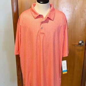 Men's Pro Tour Cool Play  Orange Polo Shirt Size XXL UPF 50 Sun Protection